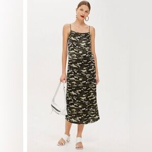 Topshop Women's Green and Black and gray Dress size 8